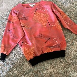 Stylish Women's Sweater in Vibrant Pink and Black